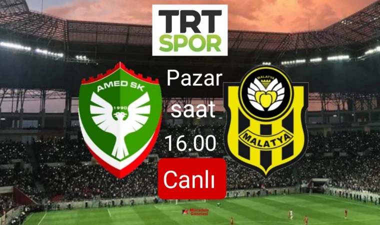 Amed -YMS Maçı TRT Spor'da Canlı Yayınlanacak